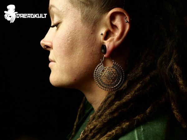 bohemian sacred geometry earrings, boho,  dreadlock jewelry, earrings for dreadheads, festival jewelry, jewelry for hippie, hip jewelry, native jewelry, indian jewelry, gypsy jewelry, goa jewelry, gypsy earrings, goa earrings